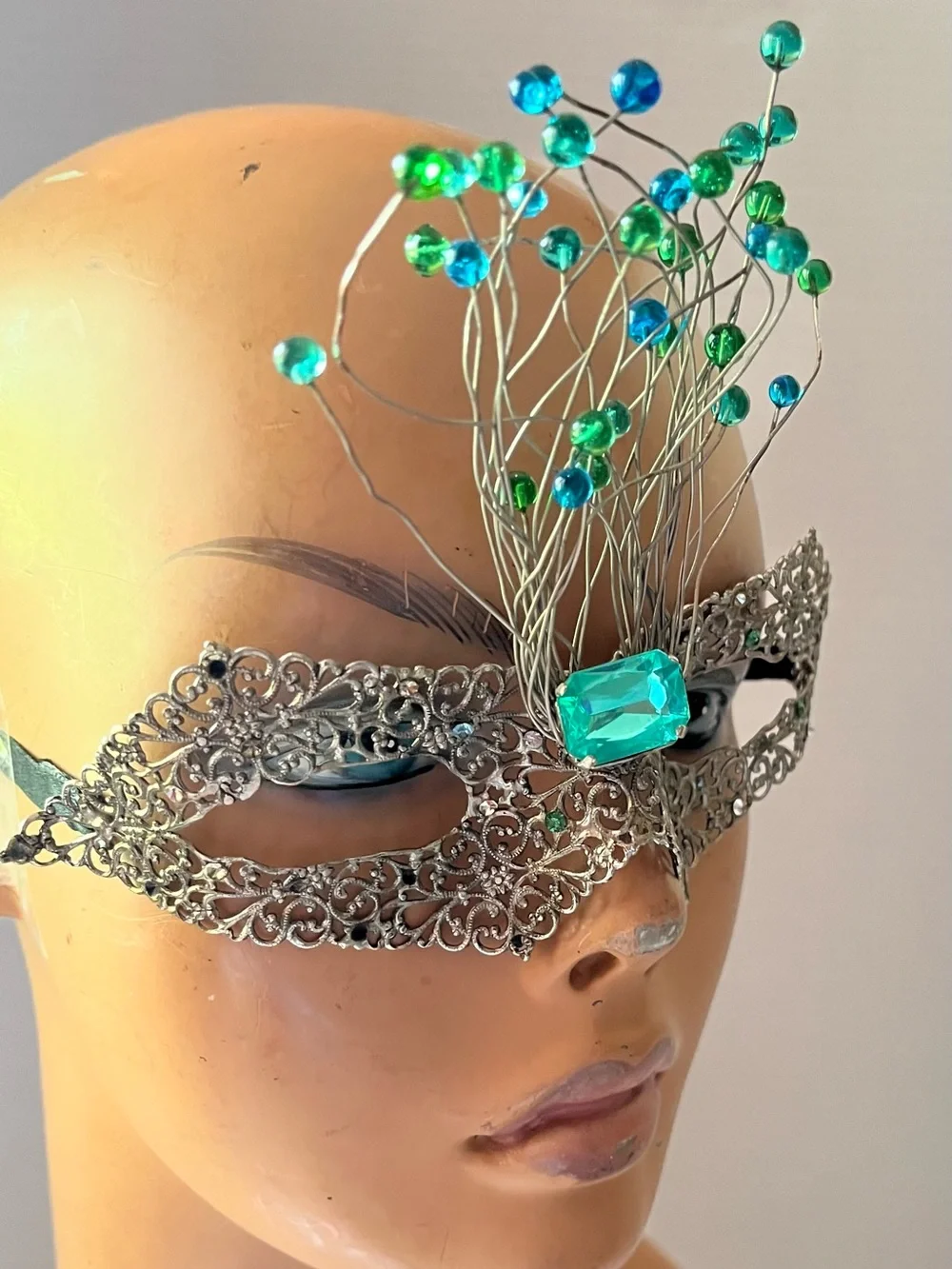 Silver Filigree Masquerade Mask